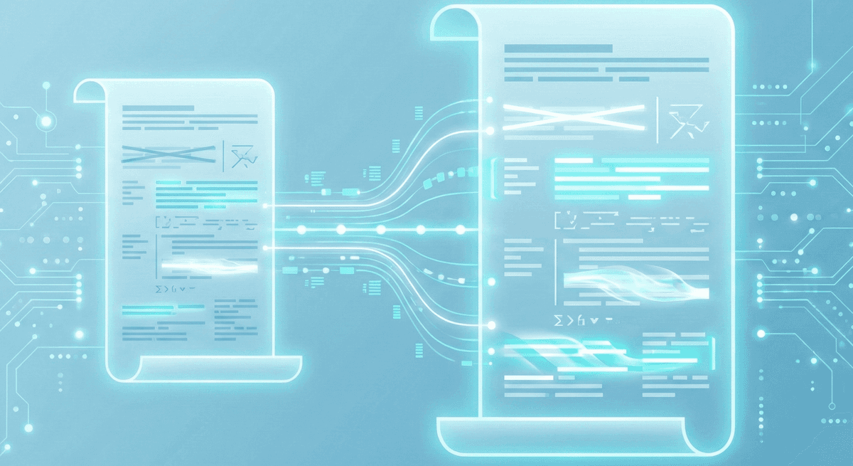 Document version comparison with highlighted changes